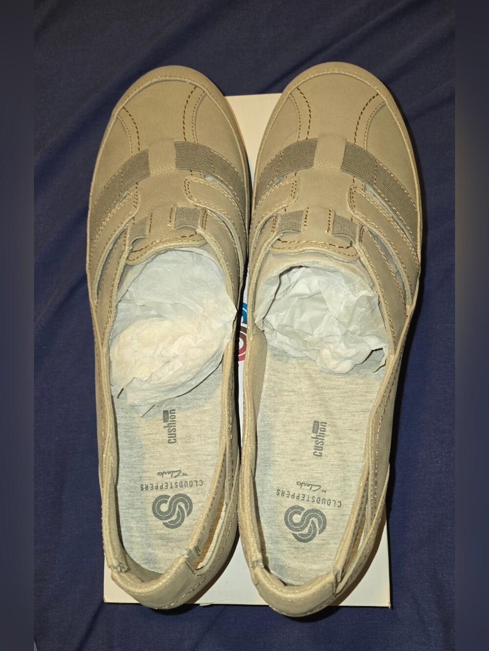 Clarks Cloudsteppers Slip-On Comfort Shoes in Taupe 12W